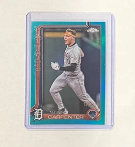 2025 Topps Chrome #299 Kerry Carpenter Teal Refractor #/299 Detroit Tigers - Picture 1 of 2