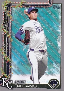 2025 Topps Topps Holiday Gray Glitter Snowflake Cole Ragans card #H63. - Picture 1 of 1