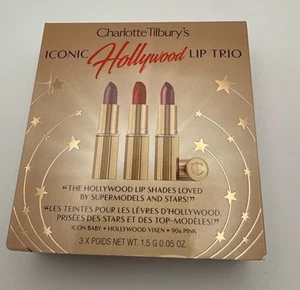 Charlotte Tilbury Iconic Hollywood Mini Lip Trio Brand New In The Box - Picture 1 of 5