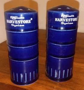 1960s AO SMITH Blue Harvestore Silo Salt & Pepper Shakers *Rare* - Picture 1 of 8