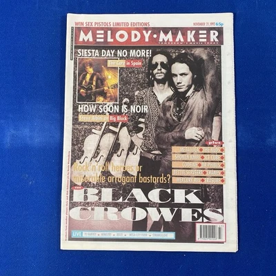 Melody Maker November 21, 1992 THE BLACK CROWES  - Image 1 of 4
