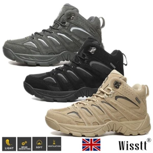 Mens Tactical Army Military Patrol Desert Combat Boots Ankle Trainers Shoes Size - Picture 1 of 48