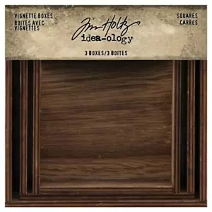 Tim Holtz Boxen Quadrate Vignette, braun - Bild 1 von 2