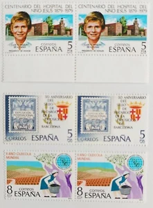 España 3 Bloques de 2 Sellos Edifil 2548 / 2549 / 2557. - Imagen 1 de 2