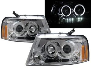 Mark LT 2006-2008 Pickup Angel-Eye Projector Headlight Chrome for LINCOLN LHD - Picture 1 of 6