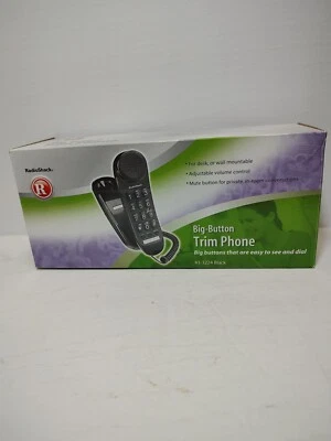 Teléfono Radio Shack Big Button Trim 43-3224 (negro) Foto 1 de 4