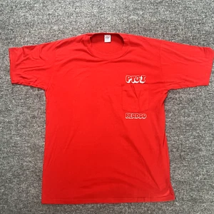 Vintage Shirt single stitch Adult Extra Large Red Pigi Berdo Outhouse Chili  70s - Picture 1 of 10