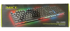 Gaming Keyboard with Backlight RGB Key Board USB 104 Keycaps iMice Ak600.. - Picture 1 of 5