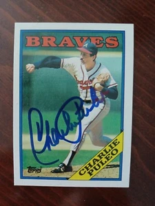 CHARLIE PULEO 1988 Topps #179 autographed signed baseball card BRAVES 88 AUTO - Picture 1 of 3