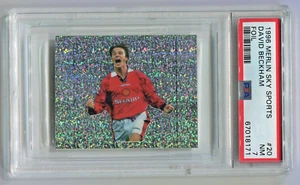 1996 Merlin Sky Sports Shiny Foil Sticker #20 David Beckham PSA 7 OP 4 - Bild 1 von 2