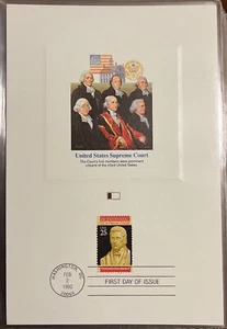 USA FDC Fleetwood Proofcard 1990 Supreme Court John Marshall Law Scott 2415 - Picture 1 of 1