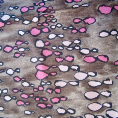 50cm x 92cm Vintage Cotton Sewing Fabric 1950s Retro Pink Dots Abstract Novelty - image 1 of 4