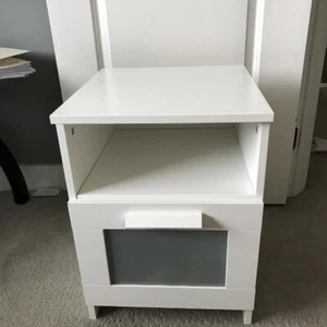 Ikea BRIMNES Nightstand, White, 15 3/8"x16 1/8 " , Modern 102.349.42 - NIB - Picture 1 of 3