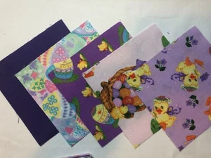 40 5" Cotton Quilting Fabric Squares Charm Pack Pre Cut Springtime Easter Eggs - Imagen 1 de 1