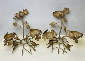2 PARTYLITE 3 Votive HOLDERS METAL VINES/FLORAL 10" H × 9-1/2" W - Picture 1 of 9
