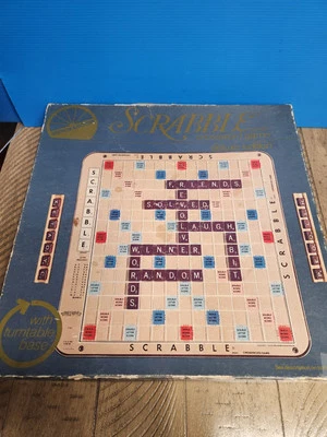 Scrabble Deluxe Edition Game Turntable Board by Selchow & Righter 1977 Complete - Image 1 of 4