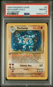 Machamp 8/102 Holo Rare - 1st Edition Base Set PSA 8 NM/Mint - Picture 1 of 3