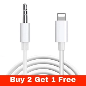 3.5mm Jack AUX Cable Cord to Car Audio FOR iPhone 14 13 12 11 XR Xs 8 7 +Pro Max - Picture 1 of 6