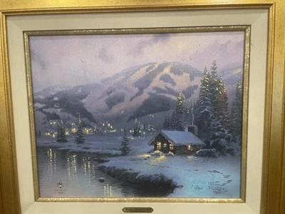 Thomas Kinkade “ Olympic mountain evening, original Limited edition signatures o - Image 1 of 4