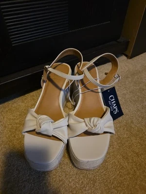 Nuevas sandalias de cuña para mujer color tostado talla 11 Foto 1 de 4