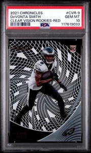 DeVonta Smith 2021 Panini Chronicles Clear Vision Red #/199 ~ RC PSA 10 (GEM MT) - Picture 1 of 2