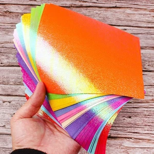 400pcs Shining Glitter Folding Paper DIY Craft Paper Wrapping Origami - Picture 1 of 11