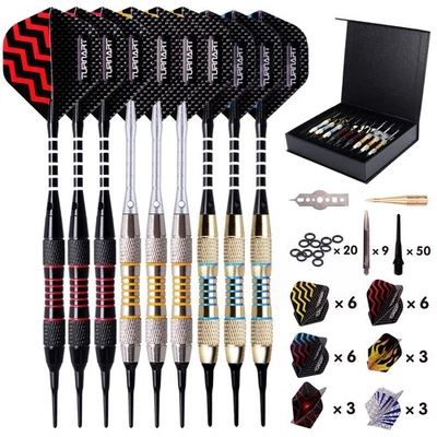 Turnart Darts Plastic Tip - Professional Soft Tip Darts Set for Electronic Da...