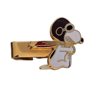 Vintage Snoopy Red Baron Jagdflieger Emaille 1" Krawattenklammer von United Features Peanuts - Bild 1 von 7