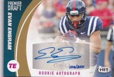 2017 SAGE HIT Premier Draft Autographs Gold #A37 Evan Engram 104/250