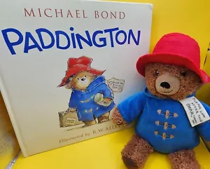 14" Paddington Cares Bear Plush And Hardcover Paddington Book - Picture 1 of 12