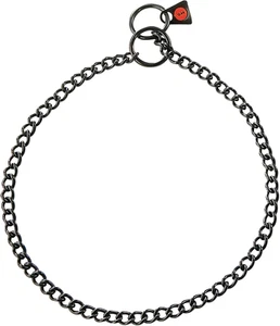 Herm Sprenger Black Stainless Steel Choke Dog Training Collar with Training Clic - Picture 1 of 7