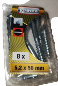 Schraubhaken Schlitzschraubhaken gerade 5,2x50 mm 8 stück verzinkt - Bild 1 von 1