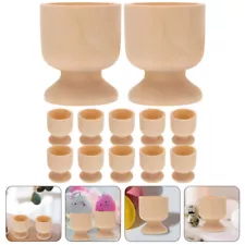 12 Pcs Wood Easter Egg Tray Child Cups for Crafts Children Toys
