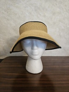 Sun N Sand Floppy Brim Adjustable Visor Straw Hat. SPF 50+ - Picture 1 of 8