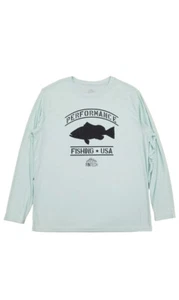 Fintech Mens Soothing Sea Green Long Sleeve Performance Fishing Shirt XL - Picture 1 of 1