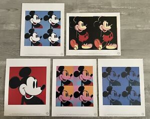 Andy Warhol Estate, Mickey Mouse Disney Pop Art Incomplete Portfolio 5 Prints