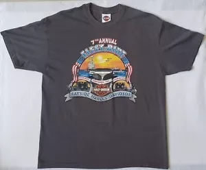 T-shirt moto Harley Davidson Portsmouth VA Bayside taglia XL grigio scuro - Foto 1 di 6