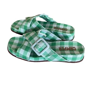 Sandalias planas CAMPER Atonic para mujer talla EU 36/US 5,5-6 verde azul a cuadros - Imagen 1 de 7