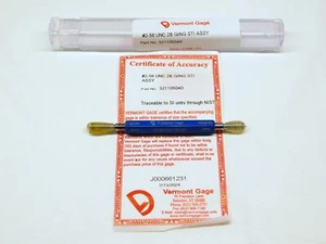 NEW 2 56 UNC 2B STI VERMONT THREAD PLUG GAGE #2 .086 GO NO GO PDS = .0976 .0996 - Picture 1 of 2