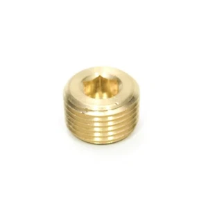 1/2 Male Npt Countersunk Pipe Plug Brass Fitting Allen Hex Key Water Oil Gas - Picture 1 of 7