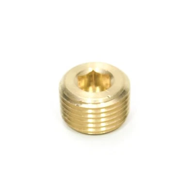 1/2 Male Npt Countersunk Pipe Plug Brass Fitting Allen Hex Key Water Oil Gas - Image 1 of 4