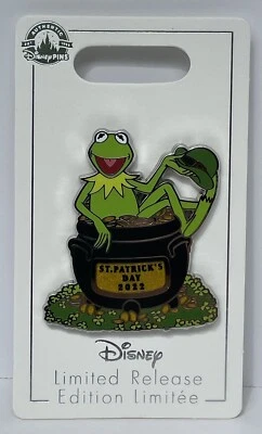 Prendedor Disney Los Muppets Kermit la Rana Día de San Patricio 2022 - Edición Limitada Foto 1 de 2