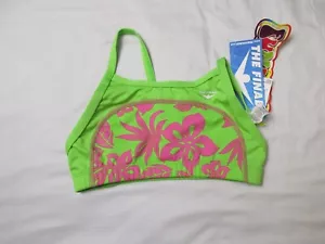 The FInals Bikini Top XS Green Pink Hawaiian Tropical Colorful Lined $36 - Picture 1 of 6