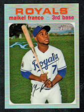 2020 Topps Heritage High Chrome Refractor Maikel Franco #/571 Kansas City Royals
