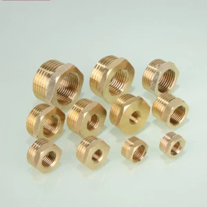 Adaptador reductor de montaje de tubería de latón de 2 piezas tamaño de rosca 1/4" 3/8" 1/2" 3/4" 1" - Imagen 1 de 16