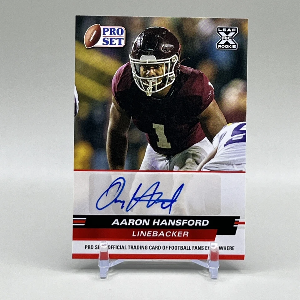 Aaron Hansford 2022 Pro Set Draft Auto XRC Red #PSA-AH1-Texas A&M 🔥 - Image 1 of 2