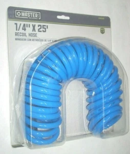 Master Mechanic 236225 Recoil Air Hose 1/4 ID x 25' Long Heavy Duty w Fittings - Picture 1 of 1