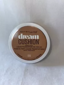 Cuscino Maybelline New York Dream nuovo #55 caramello 0,51 oz NUOVO sigillato - Foto 1 di 3