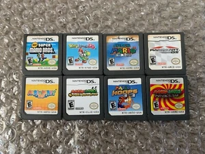 Paquete de 8 juegos de Mario para Nintendo DS: fiesta + kart + aros + socios + Yoshi + 64 + NSMB lote - Imagen 1 de 2