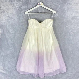 Forever New Dress Size 8 Pink Lace Silk Strap Mini Purple White A-Line Cocktail - Picture 1 of 10